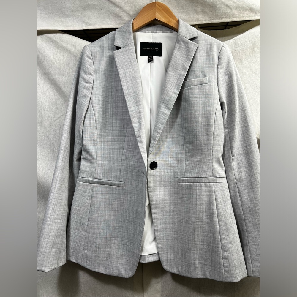 Banana Republic Light Gray Blazer